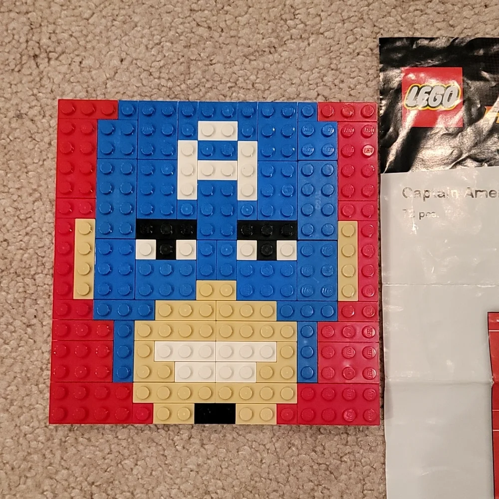 Lego Kit Captain America Mosaic